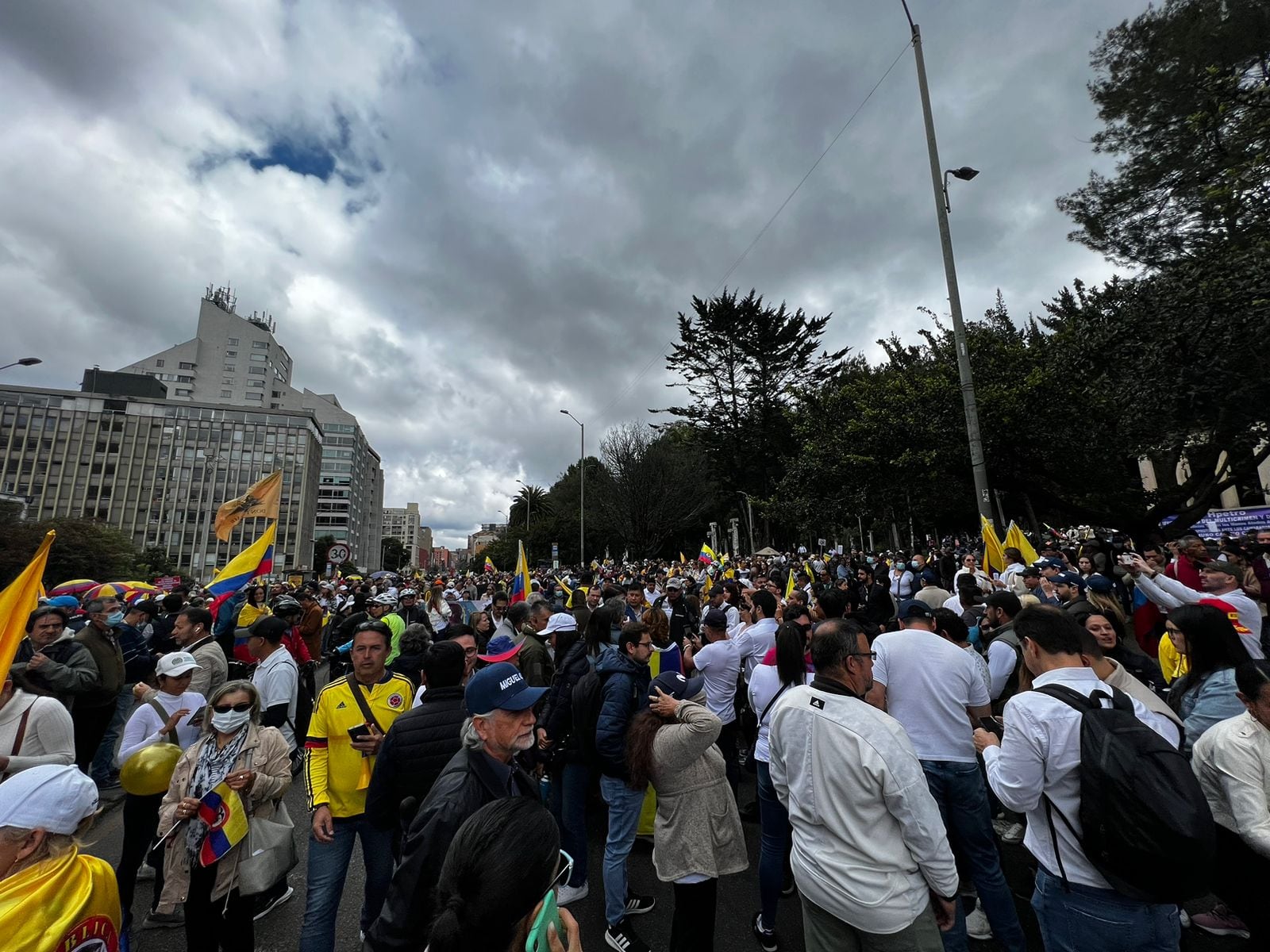 Movilización contra el Gobierno Petro.