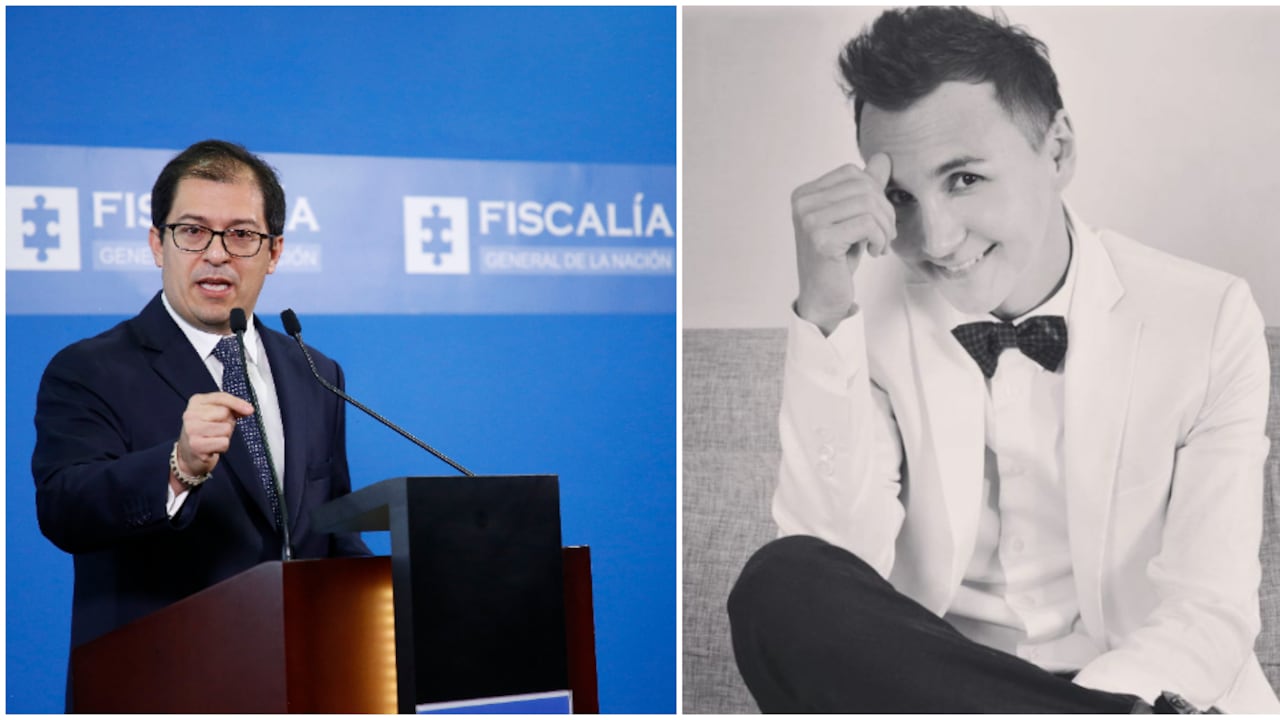 El fiscal Francisco Barbosa y el fallecido estilista Mauricio Leal