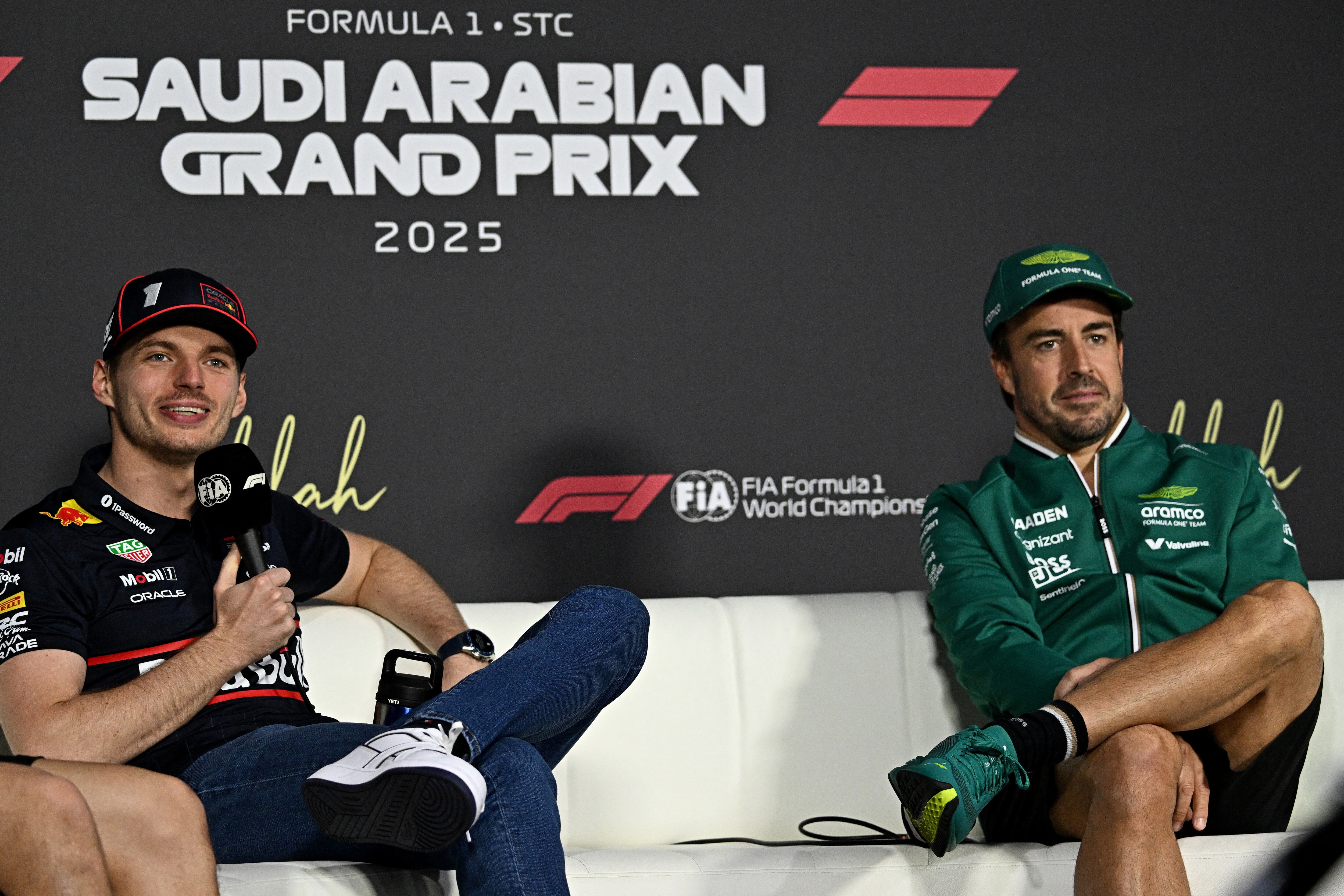 Max Verstappen Fernando Alonso en rueda de prensa