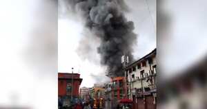 Incendio en el centro de Bogotá