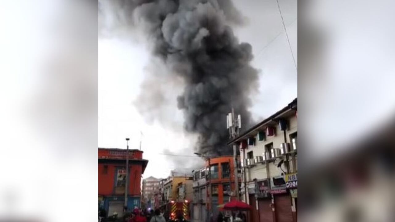 Incendio en el centro de Bogotá