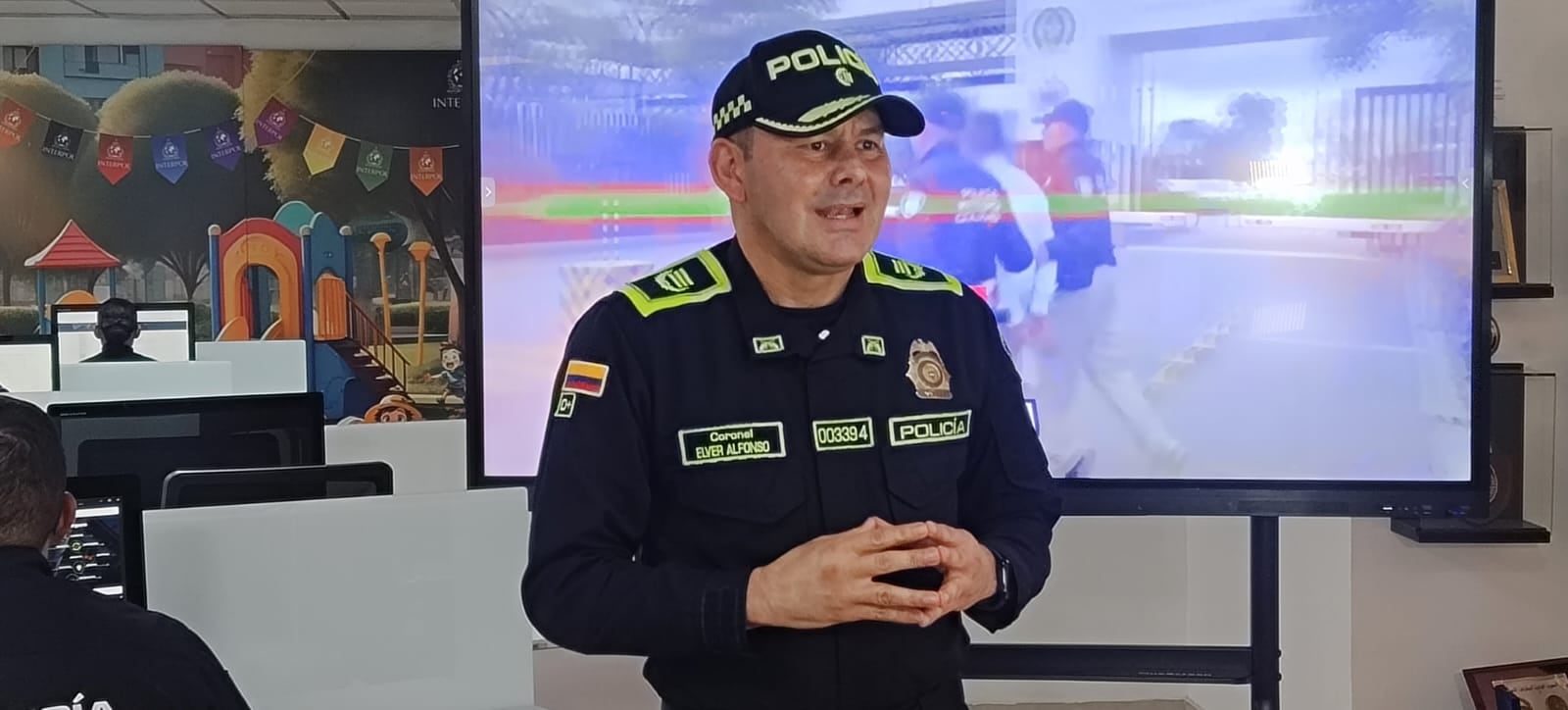 Coronel Elver Vicente Alfonso Sanabria, director de Investigación Criminal e INTERPOL.