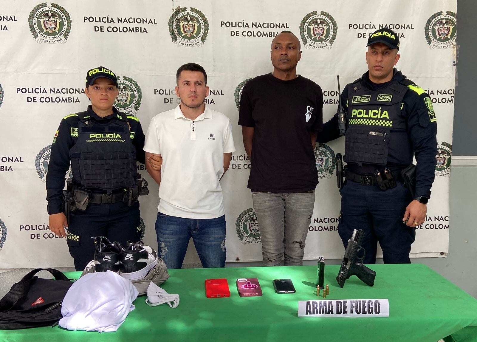 Sicarios capturados por ataque en el norte de Barranquilla.