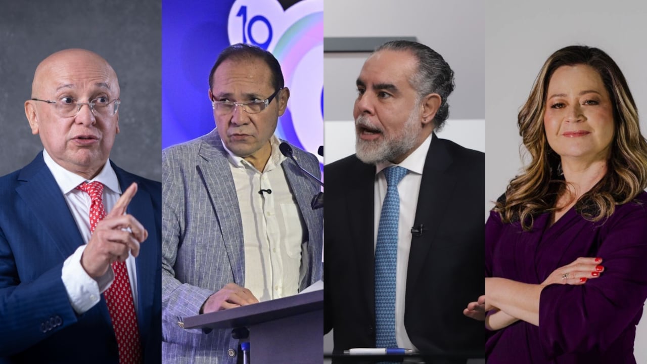 Los ministros Eduardo Montealegre, Antonio Sanguino, Armando Benedetti y María Fernanda Rojas. Montealegre renunció a su cargo en octubre de 2025.