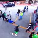 Video pelea hinchas de Atlético Nacional.