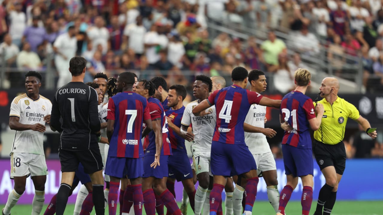 El clásico se calentó tras una dura falta sobre Jude Bellingham.