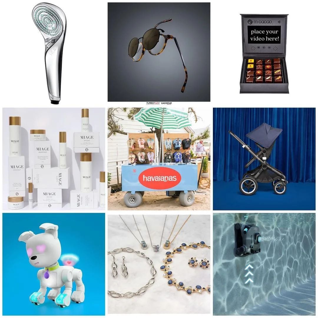 Duchas, coches, joyas y artículos de estética hacen parte de la bolsa de obsequios de los Grammys. Foto: Instagram @lashfary.