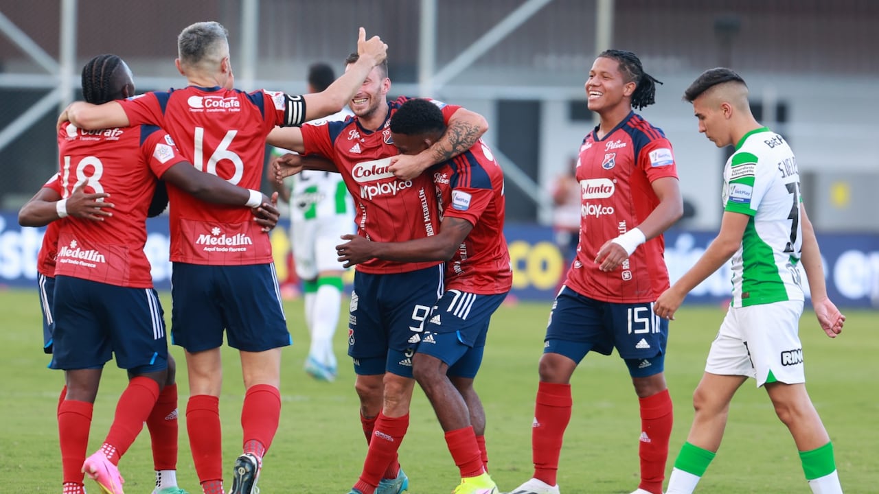 Imagen del partido entre Atlético Nacional e Independiente Medellín por la quinta fecha de los cuadrangulares semifinales del segundo semestre de la Liga colombiana 2023.