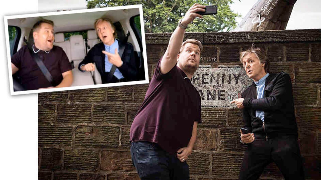 James Corden recorrió los lugares emblemáticos en la vida de Paul McCartney.
