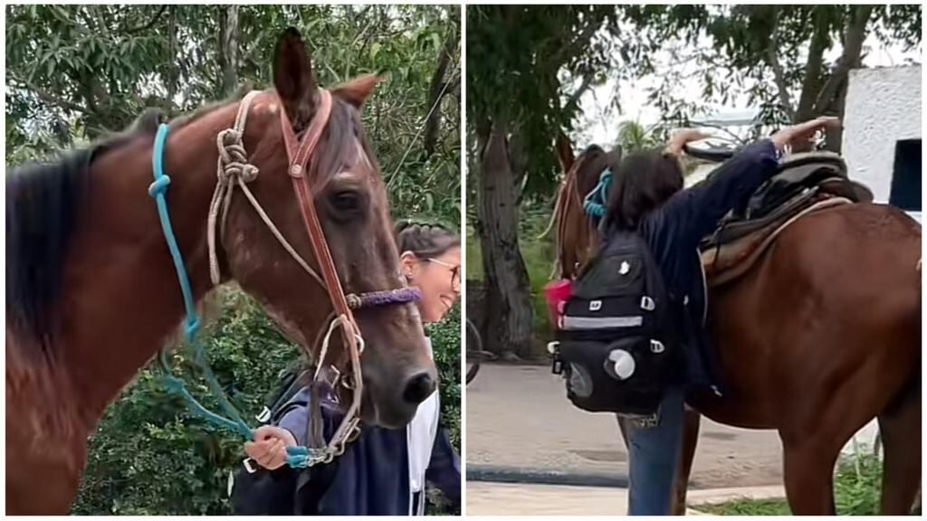 La joven se llama Jasmín y el caballo Gitano.