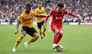 Luis Díaz jugó todo el segundo tiempo ante Wolves en Premier League