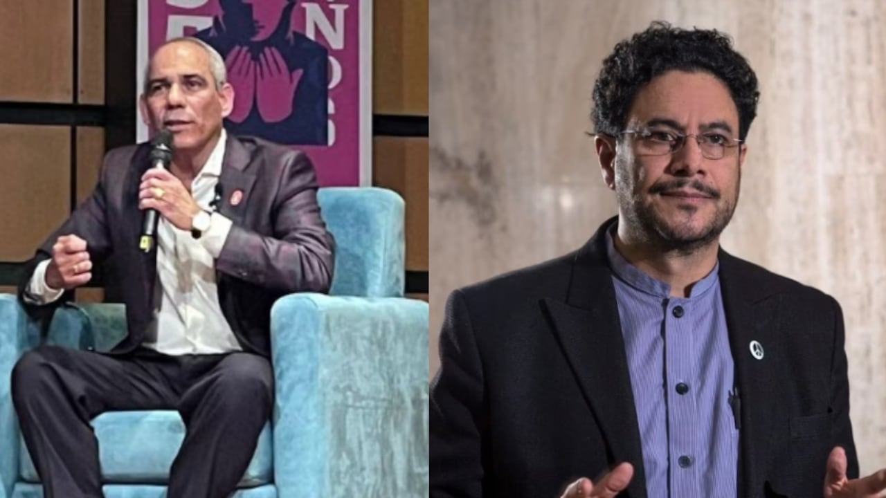 De izquierda a derecha: El general (r) Eduardo Zapateiro y el senador Iván Cepeda.