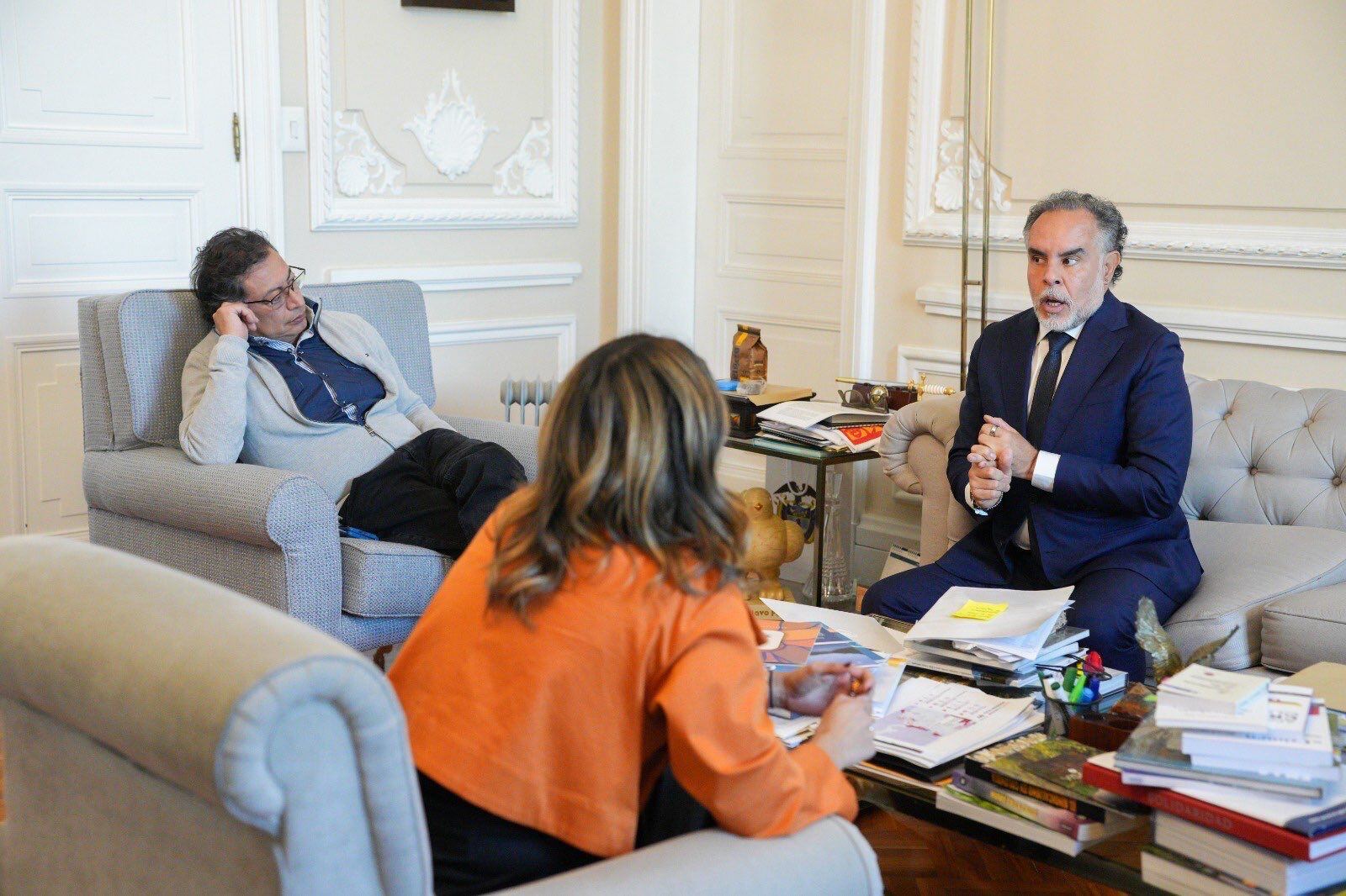 Gustavo Petro, Armando Benedetti y Laura Sarabia.