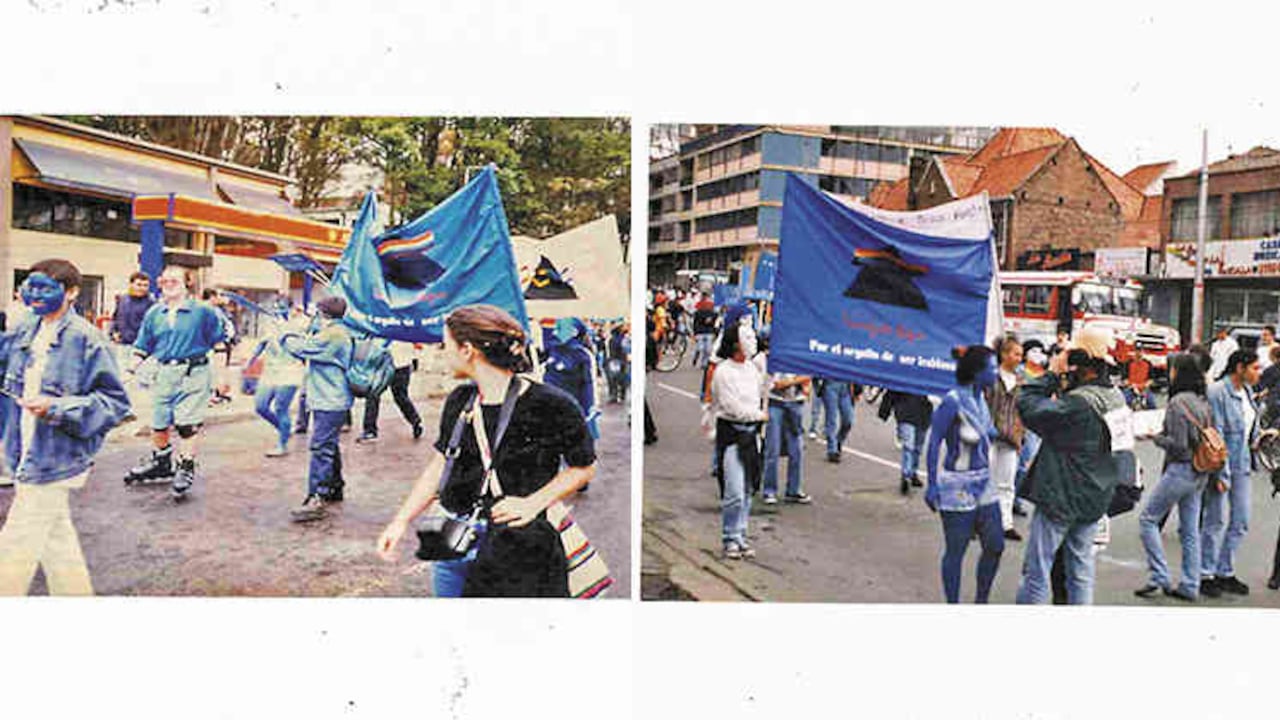 Tomas de la marcha LGBT en Bogotá en 1998