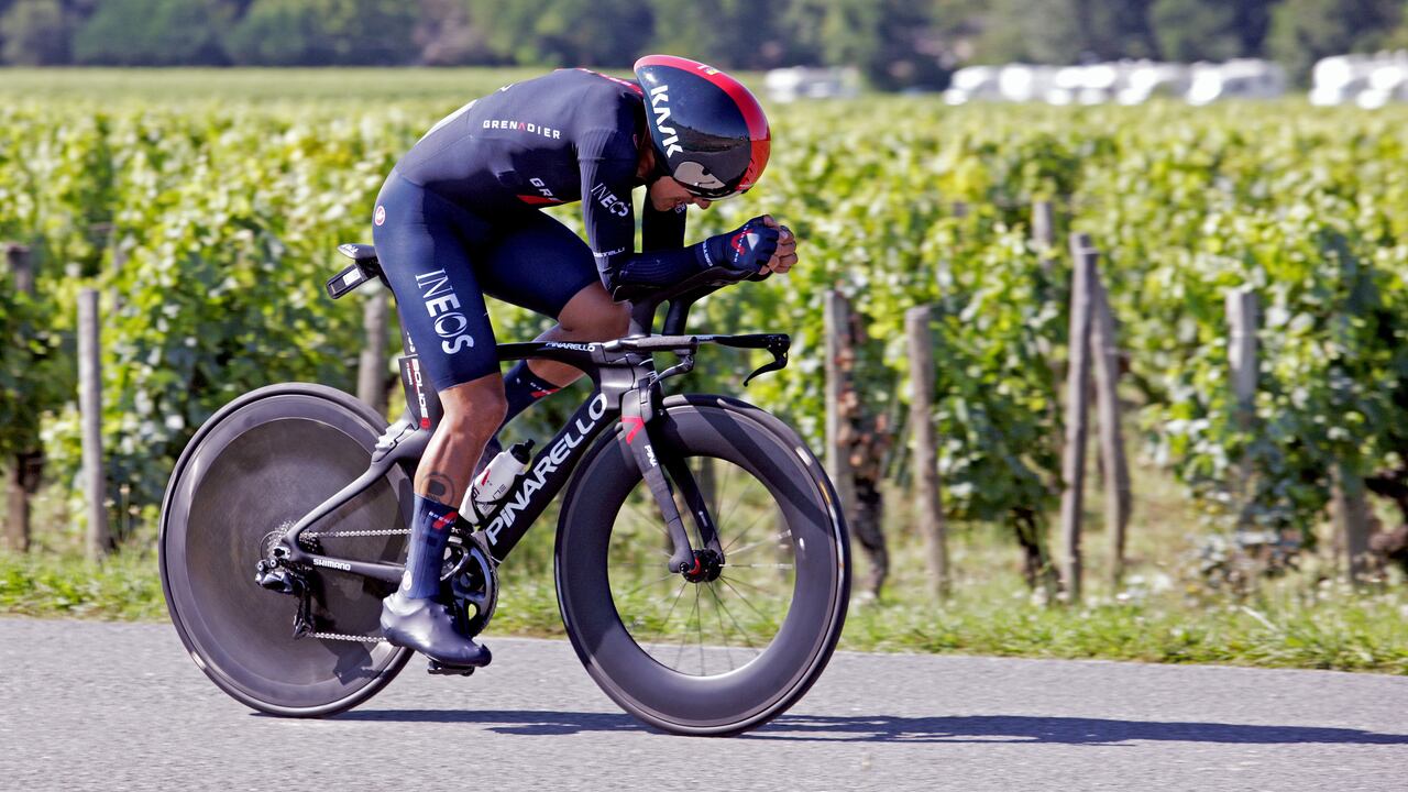 El ecuatoriano Richard Carapaz en la Crono de San Emilion