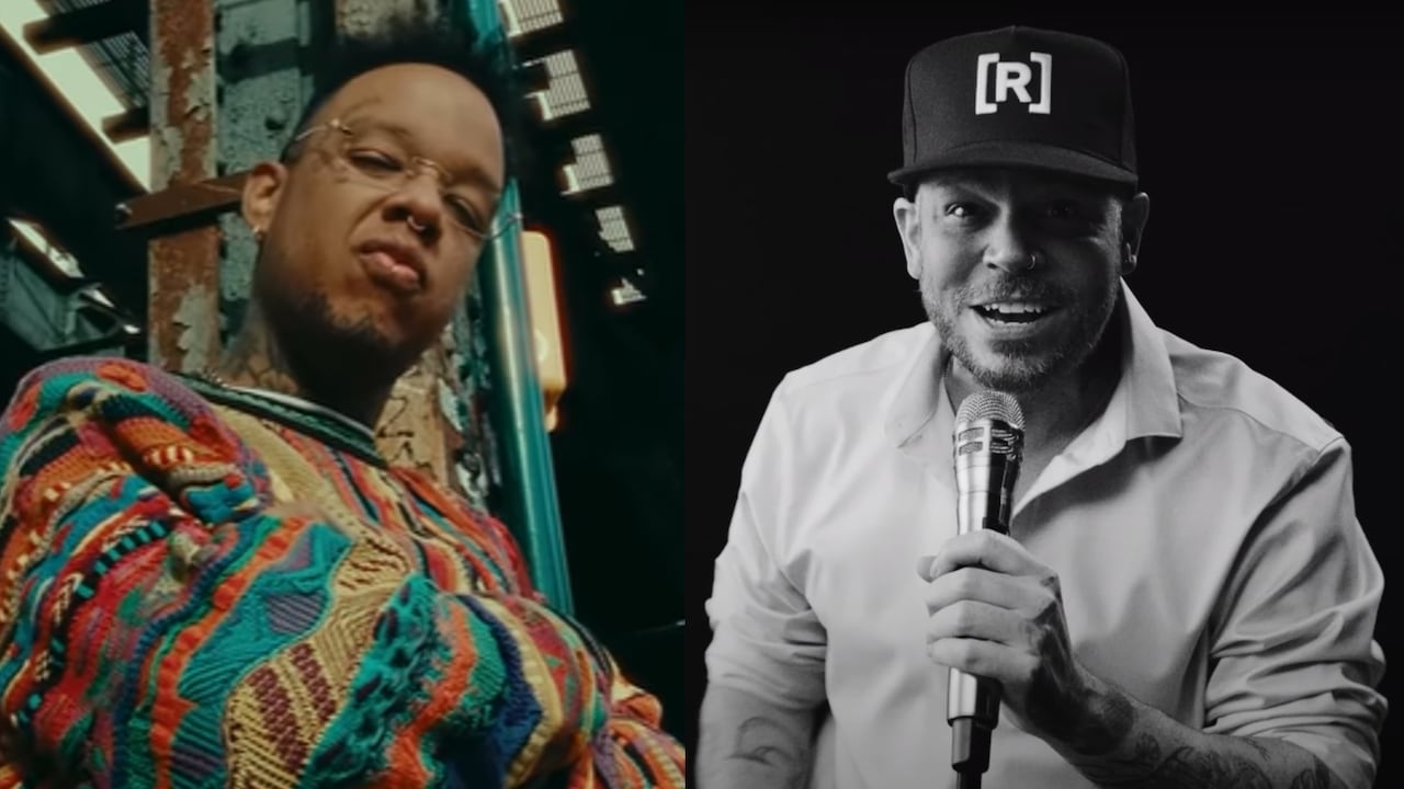 Los dos raperos están enfrentados por cuenta de las 'tiraeras' que se han dedicado. Fotos: Instagram @akapellahh - @residente.