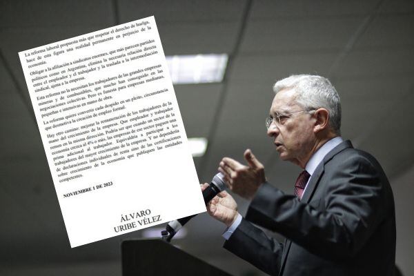 Álvaro Uribe Vélez sostuvo la figura de la huelga en la reforma laboral del Gobierno de Gustavo Petro es una "realidad permanente en perjuicio de la
economía".