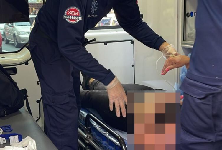 Una de las personas lesionadas.