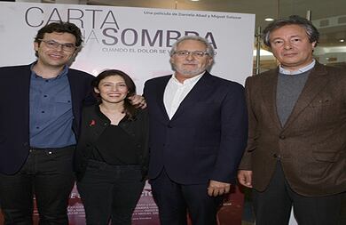 Miguel Salazar, Daniela Abad, Héctor Abad Faciolince y Gonzalo Córdoba Mallarino.