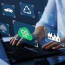 Los negocios verdes basados en energías renovables pueden limitar el cambio climático y el calentamiento global. Desarrollo sostenible y negocios verdes basados en energías renovables. Reducir el concepto de emisión de CO2.