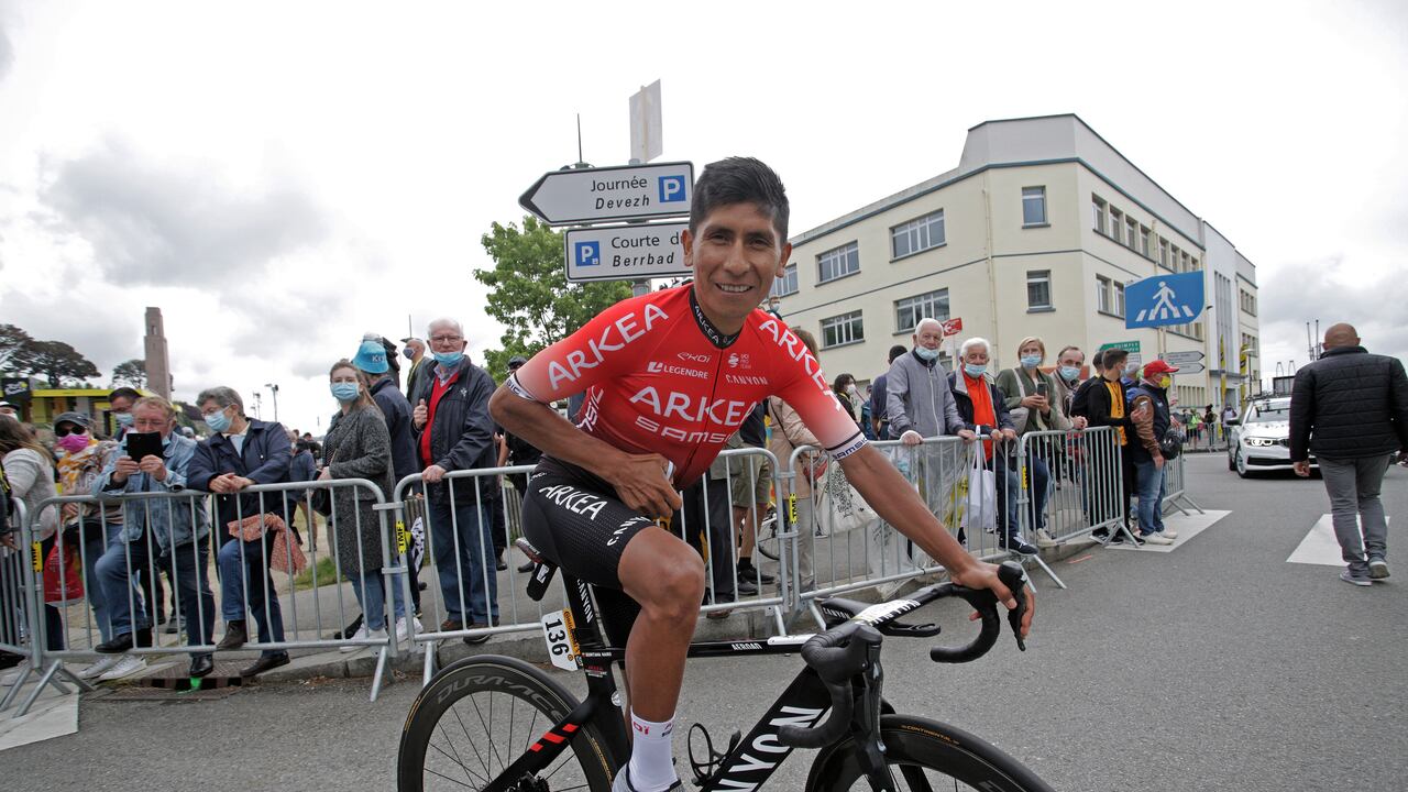 Nairo Quintana Arkea Samsic en la Salida de Brest