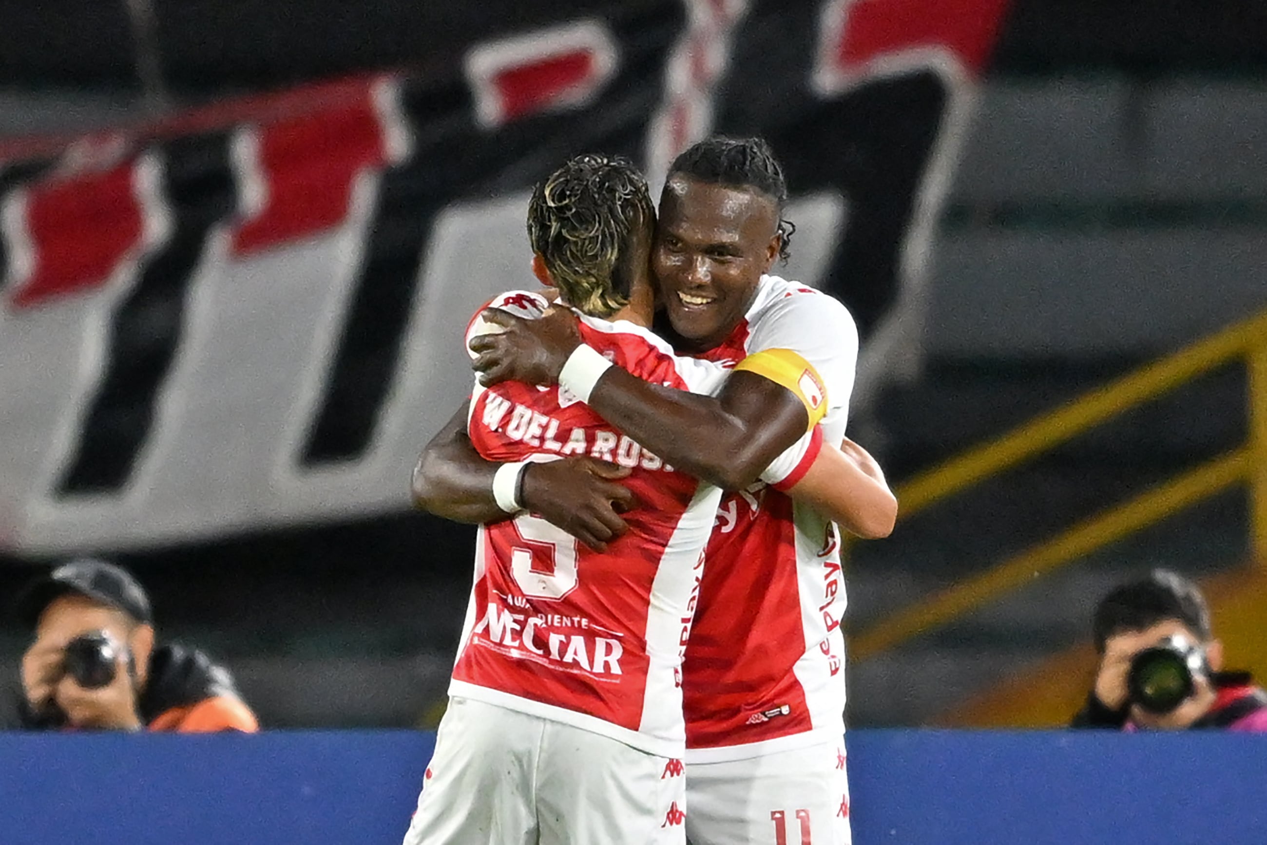 Hugo Rodallega llegó a ocho goles con Santa Fe.
