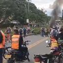 En redes sociales reportan que las vías del municipio se encuentran bloqueadas.