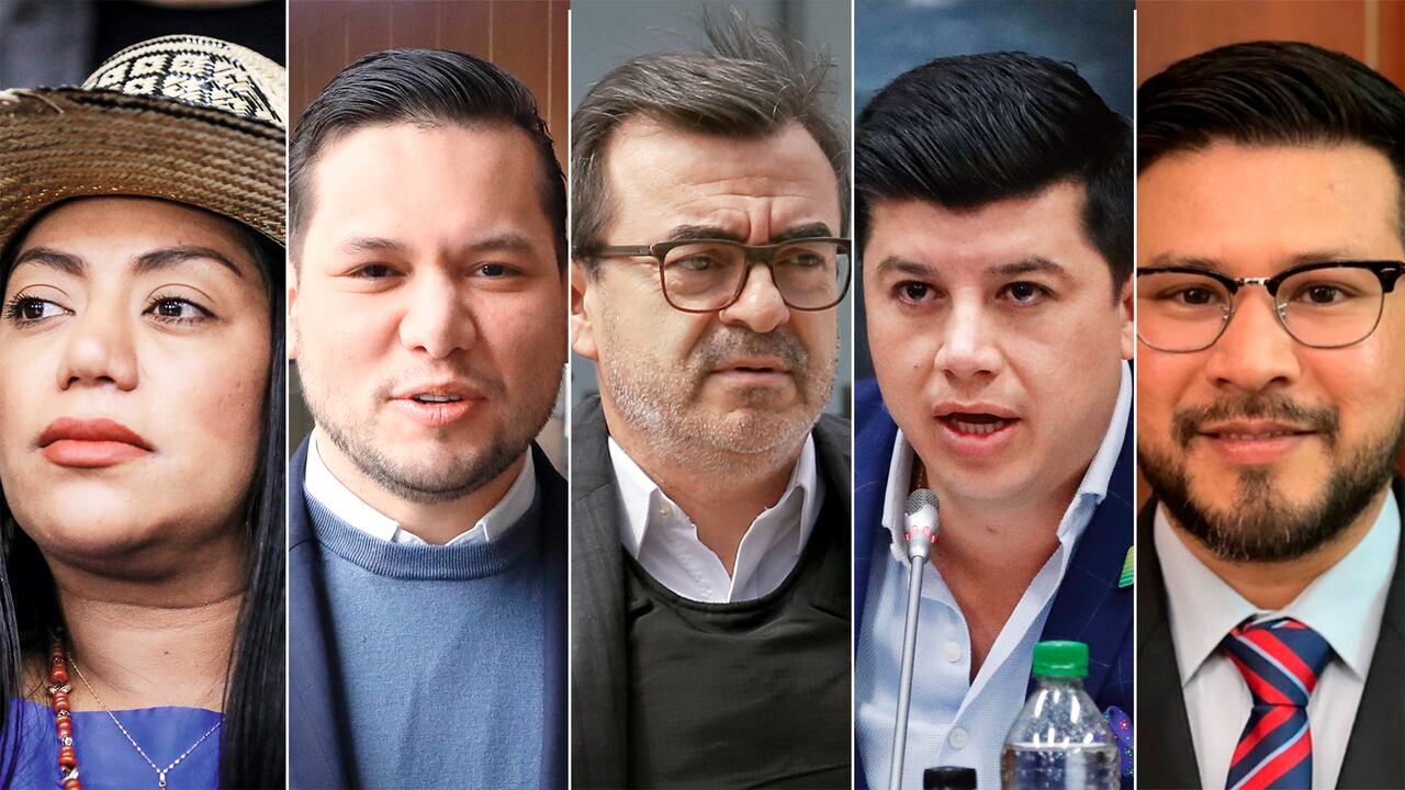 Martha Peralta, Andrés Calle, Olmedo López, Gustavo Moreno y Andrés Cancimance.