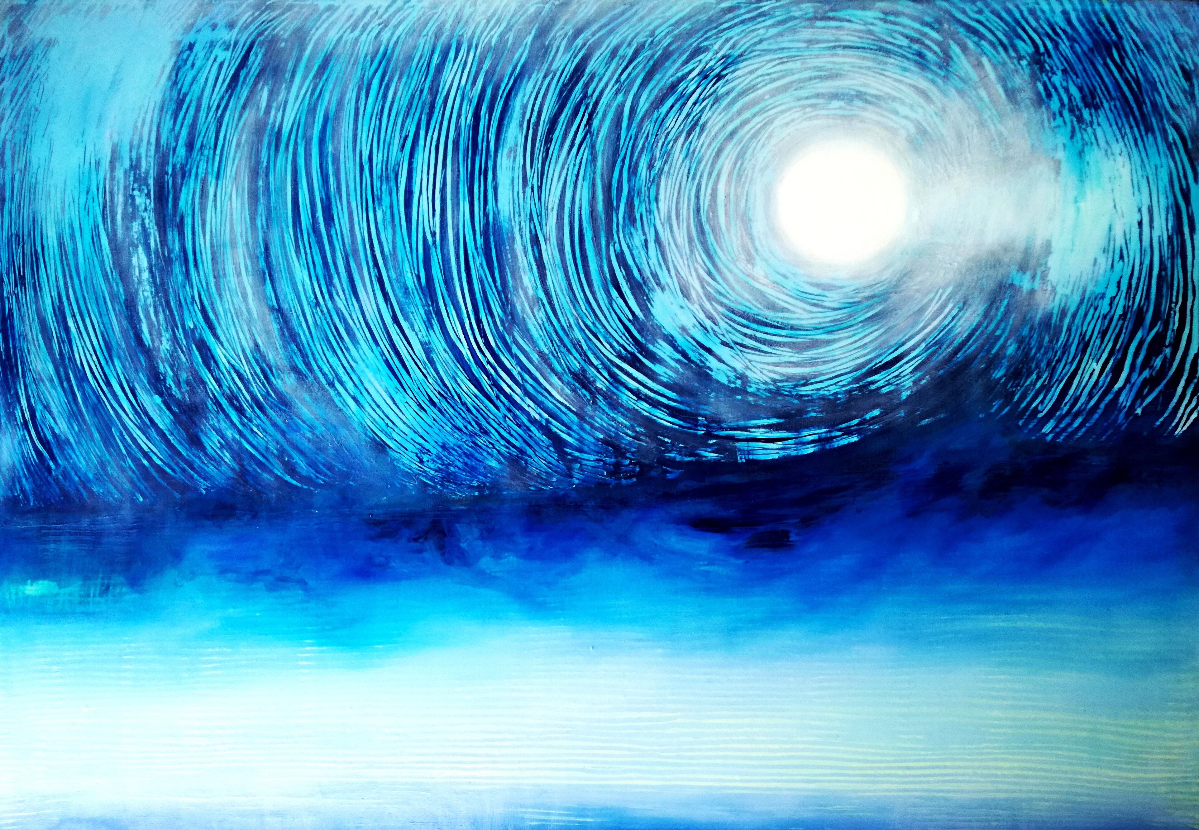 'Apotheosis', grattage sobre tela de Giovanni Guida.