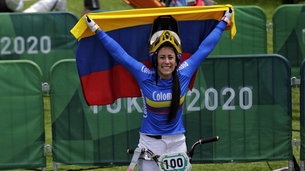 Mariana Pajón, medallista de plata en Tokio 2020.
