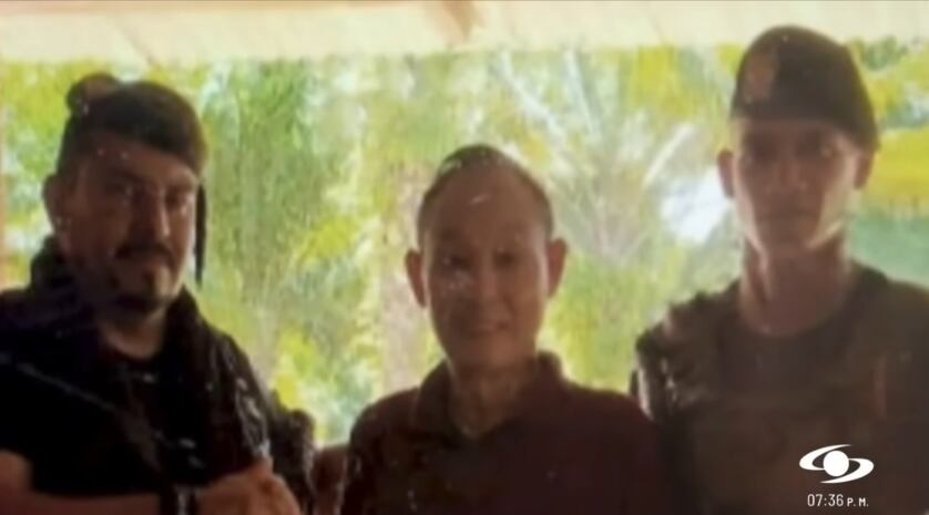 Ciudadano chino con las Farc