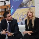 Óscar Escobar, alcalde de palmira, y Johana Bahamón, presidenta de la Fundación Acción Interna.