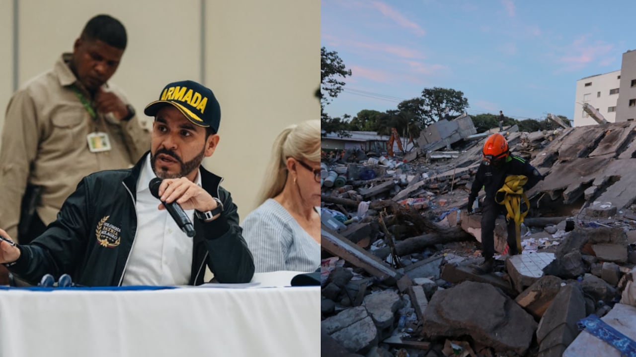 Abelardo De La Espriella e imagen de referencia del terremoto que sacudió a Colombia el 10 de agosto.