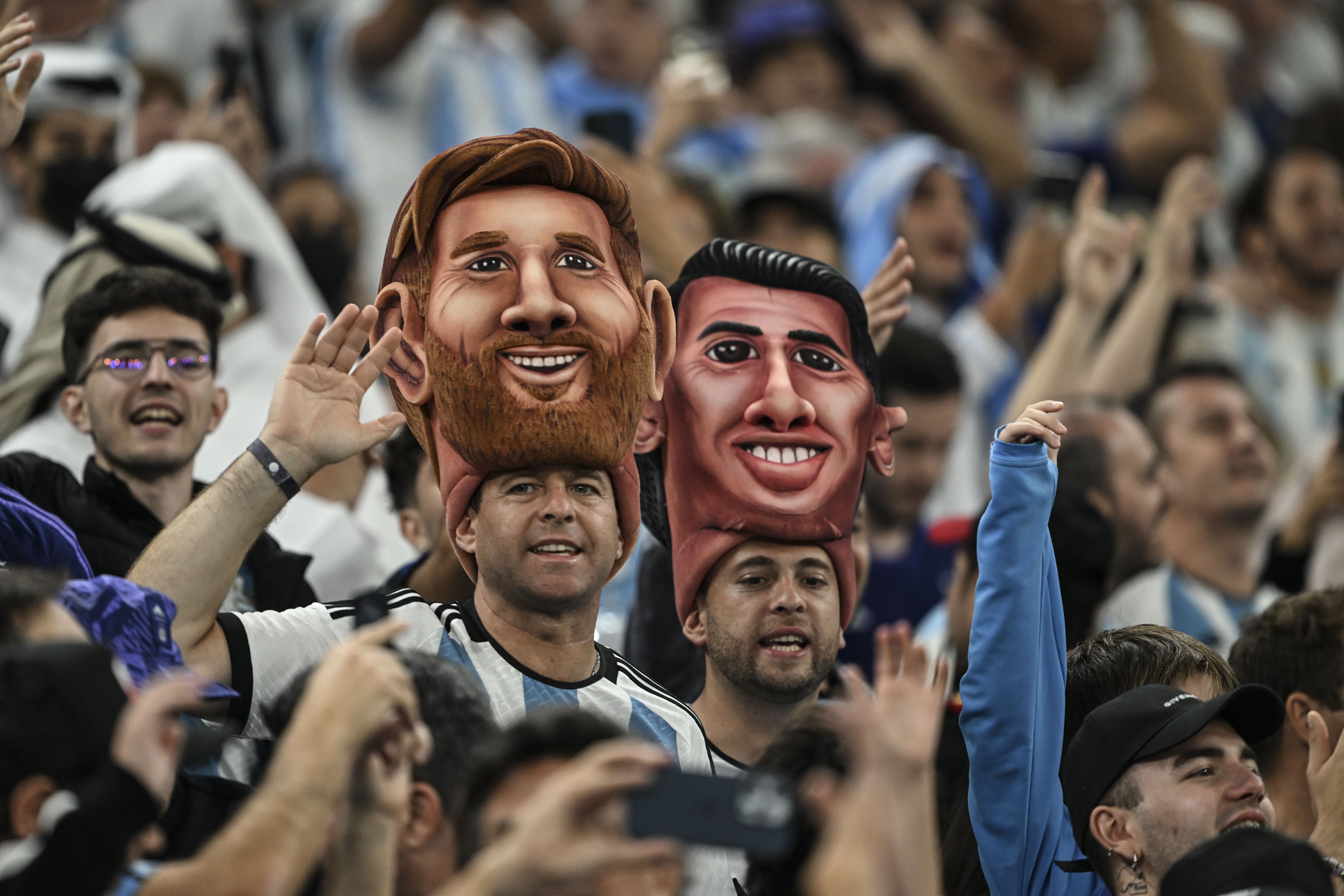 Hinchas Argentina en el Mundial de Qatar.
