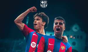 Joao Félix y Joao Cancelo en Barcelona