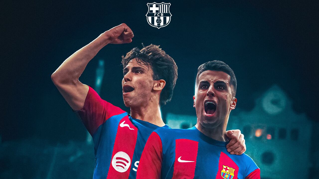 João Félix y João Cancelo en Barcelona.