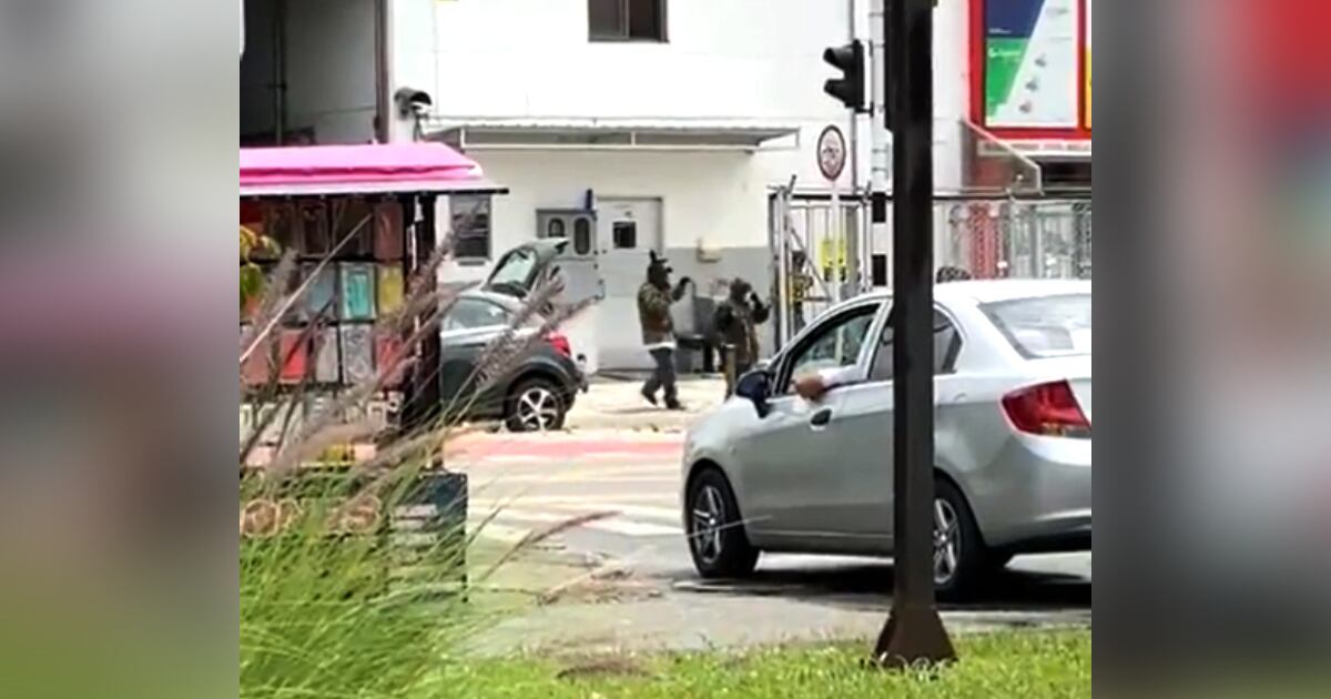 Encapuchados en el intento de robo en el Poblado en Medellín