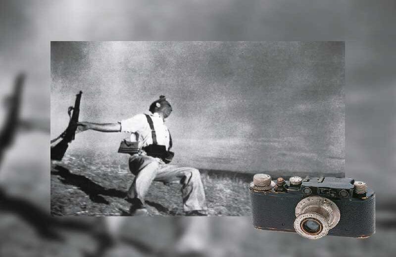 Robert Capa  capturó ‘Muerte de un miliciano’ (1936) con una Leica Model II.