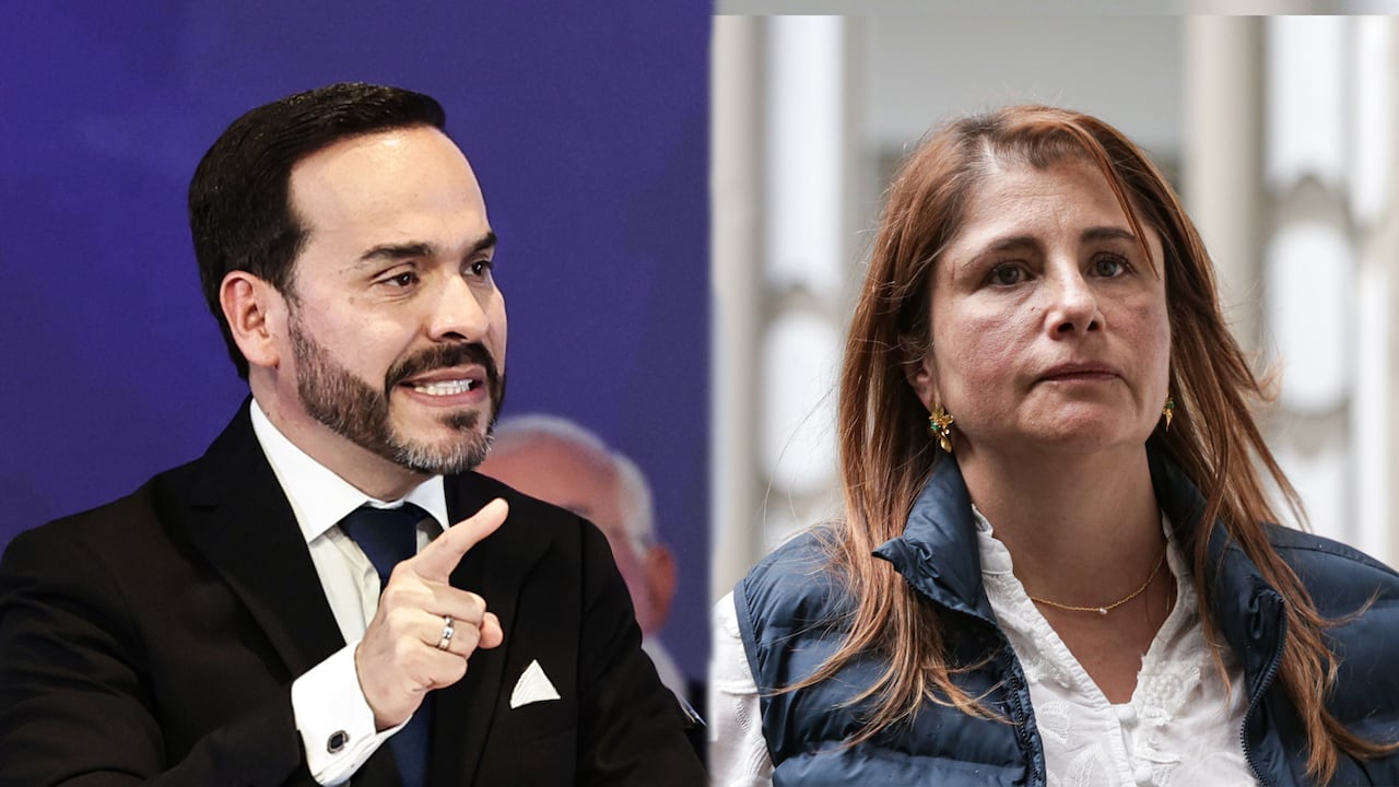 Abelardo De La Espriella e Iris Marín, defensora del Pueblo.