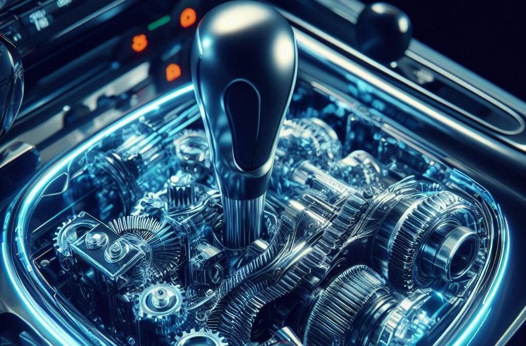 Imagen creada con IA que ilustra cómo funciona una caja de cambios.