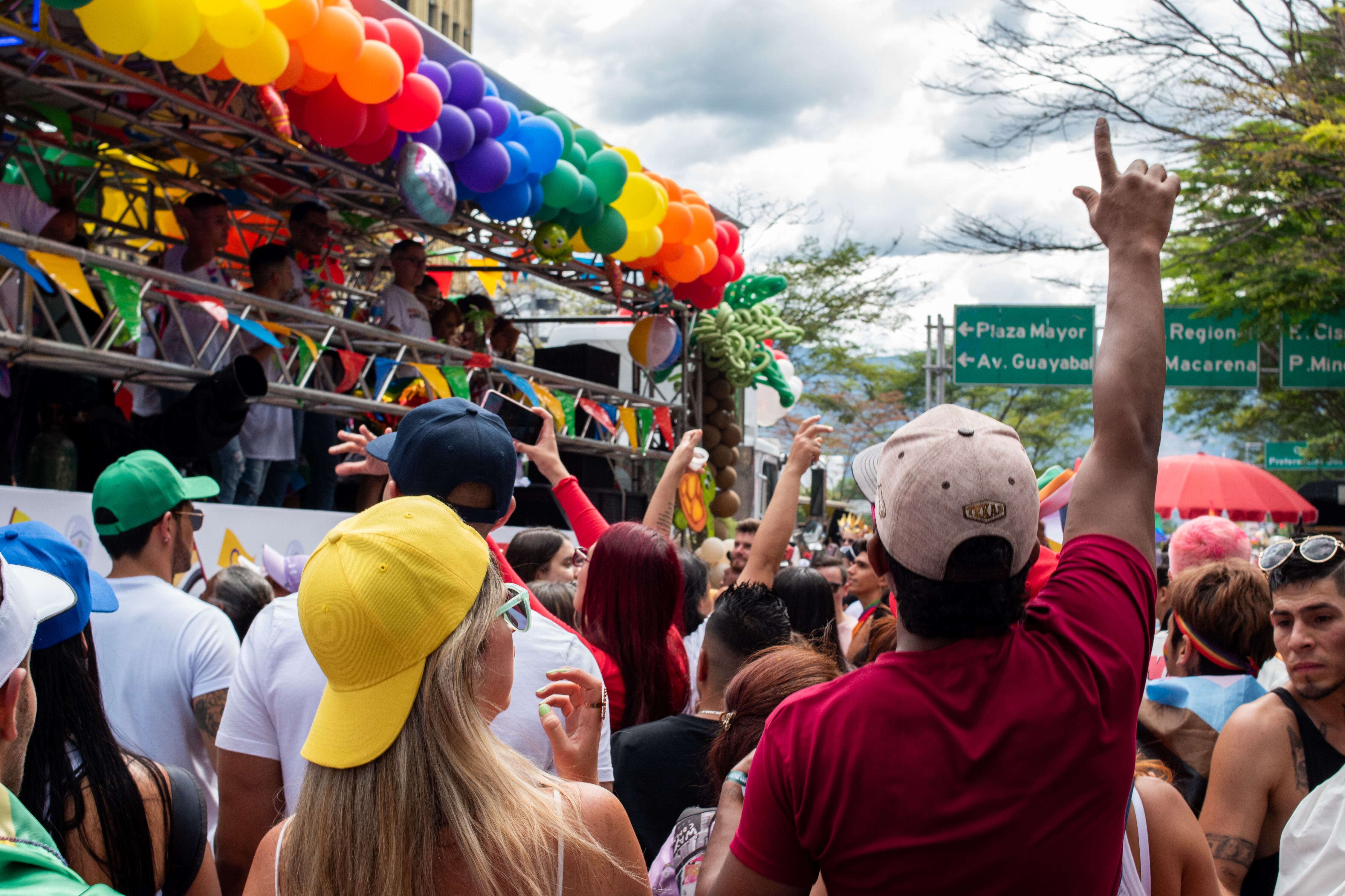 Marcha del orgullo LGBTIQ+ en Medellín, capital de Antioquia.