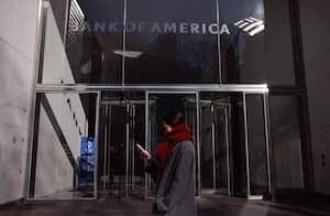 Exterior View from Bank Of America branch on January 14, 2025 in New York City, New York. The Bank Of America is scheduled to release earnings figures on January 16.(Photo by Kena Betancur/VIEWpress)