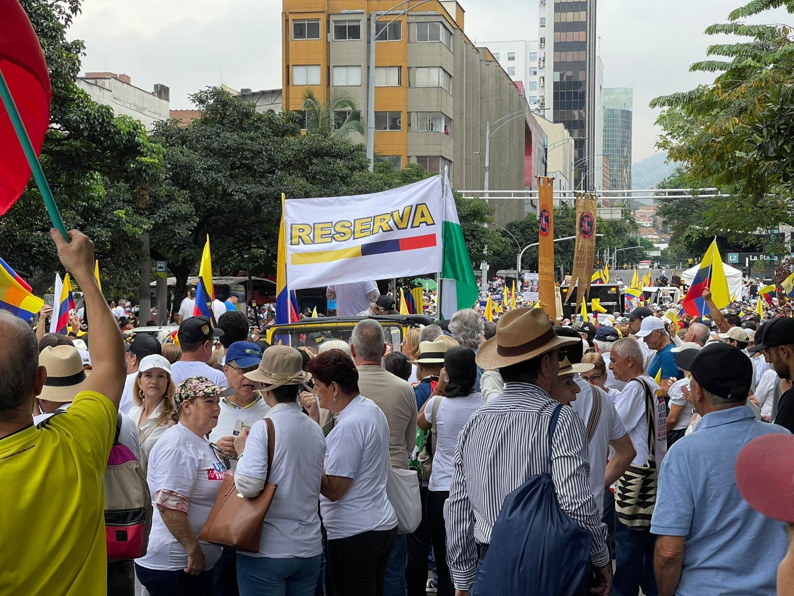 Marchas en apoyo al expresidente Álvaro Uribe en Medellín