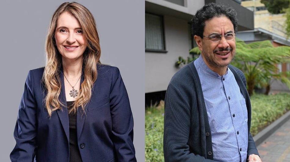 Paloma Valencia e Iván Cepeda.