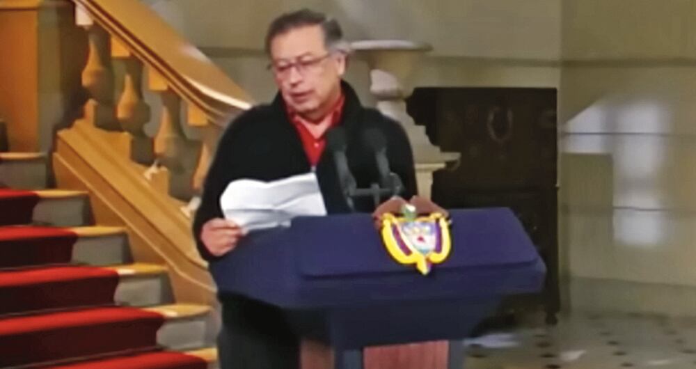 Gustavo Petro en alocución.