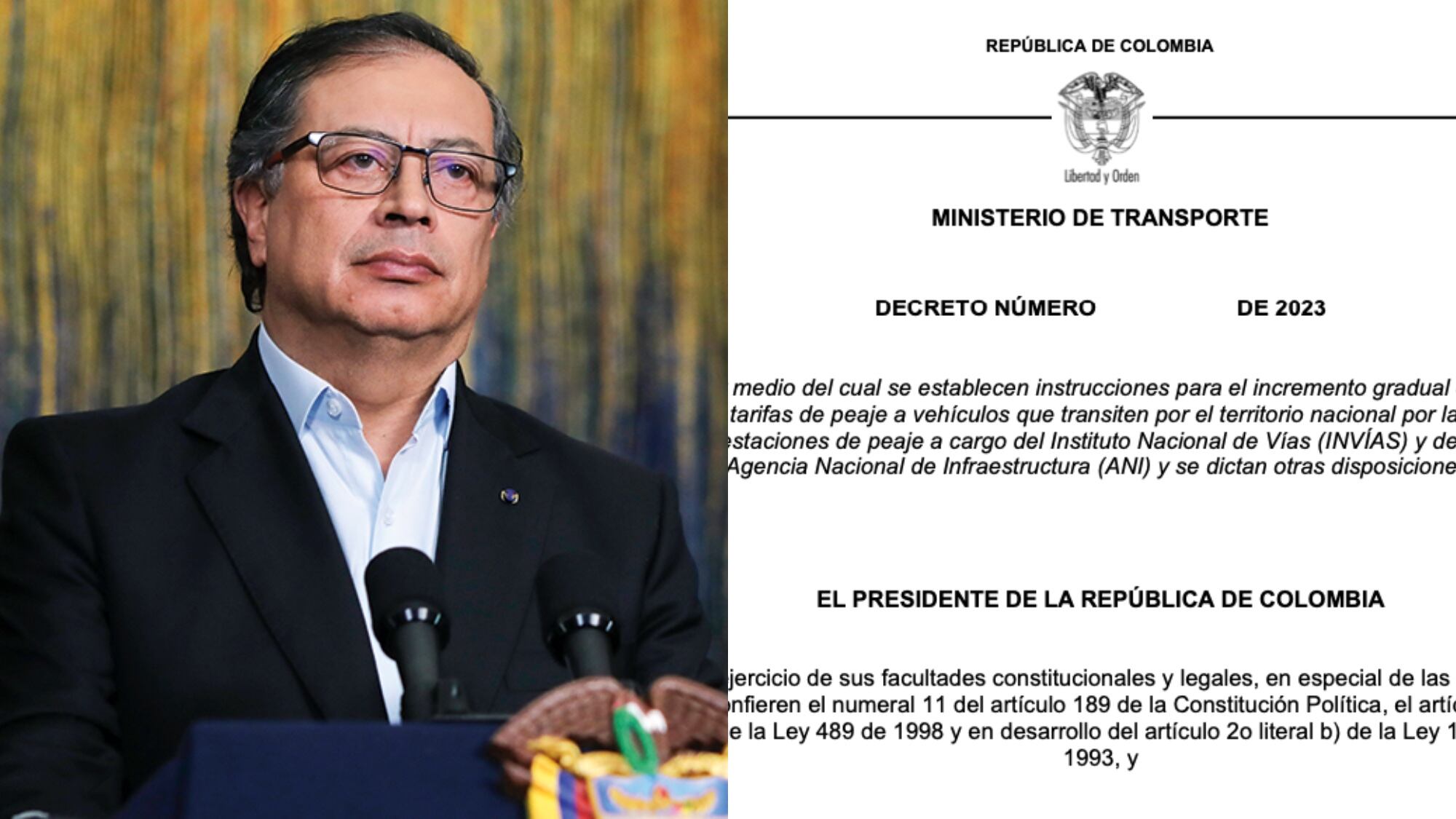 Gobierno Petro tiene listo el decreto con el que subirá los peajes.