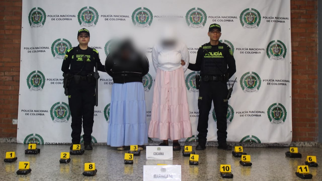 Capturan a dos mujeres con 11 kilos de droga adheridos al cuerpo en El Dorado.