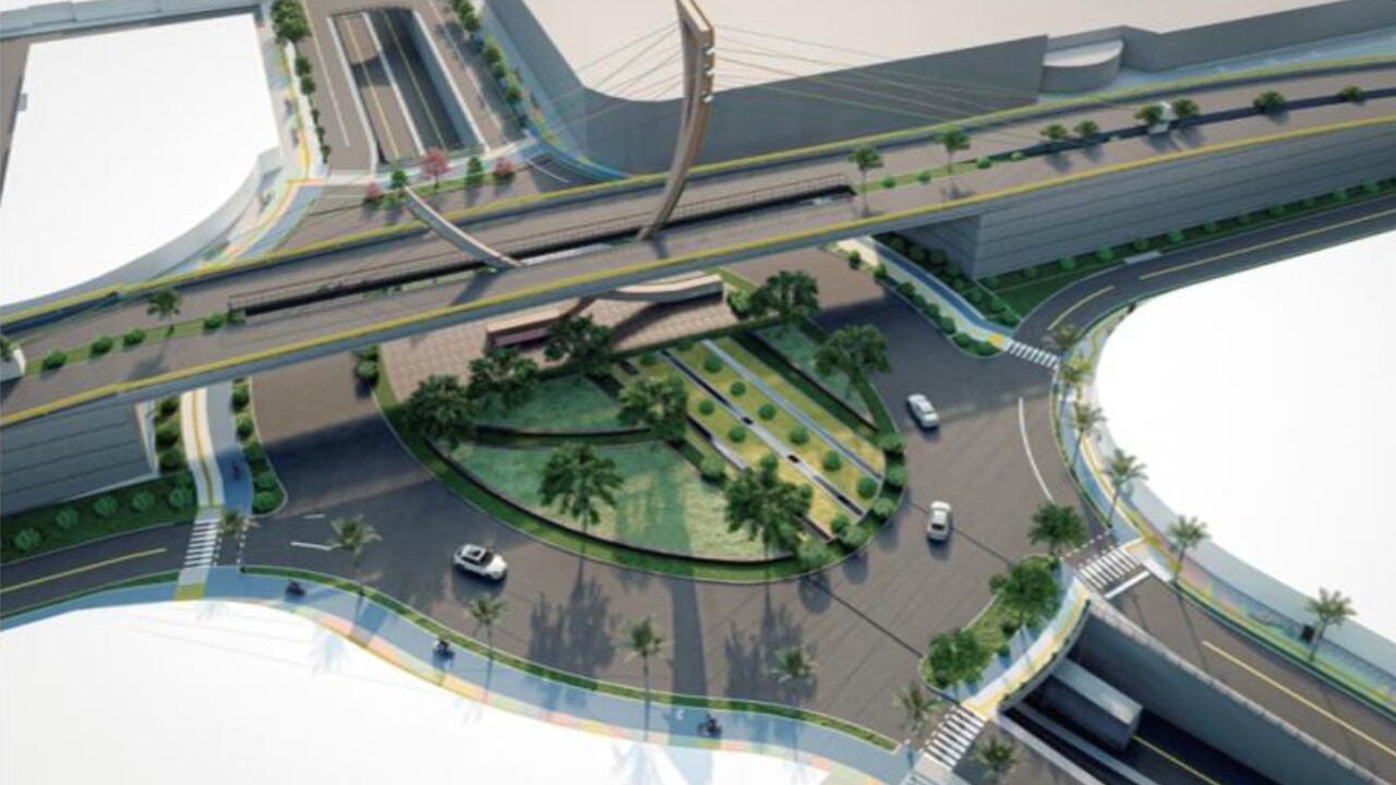 Diseño del puente elevado sobre la calle 60 con carrera Quinta en Ibagué.