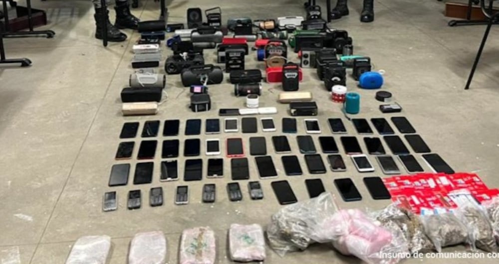 Incautación de elementos en la cárcel El Pedregal de Medellín.