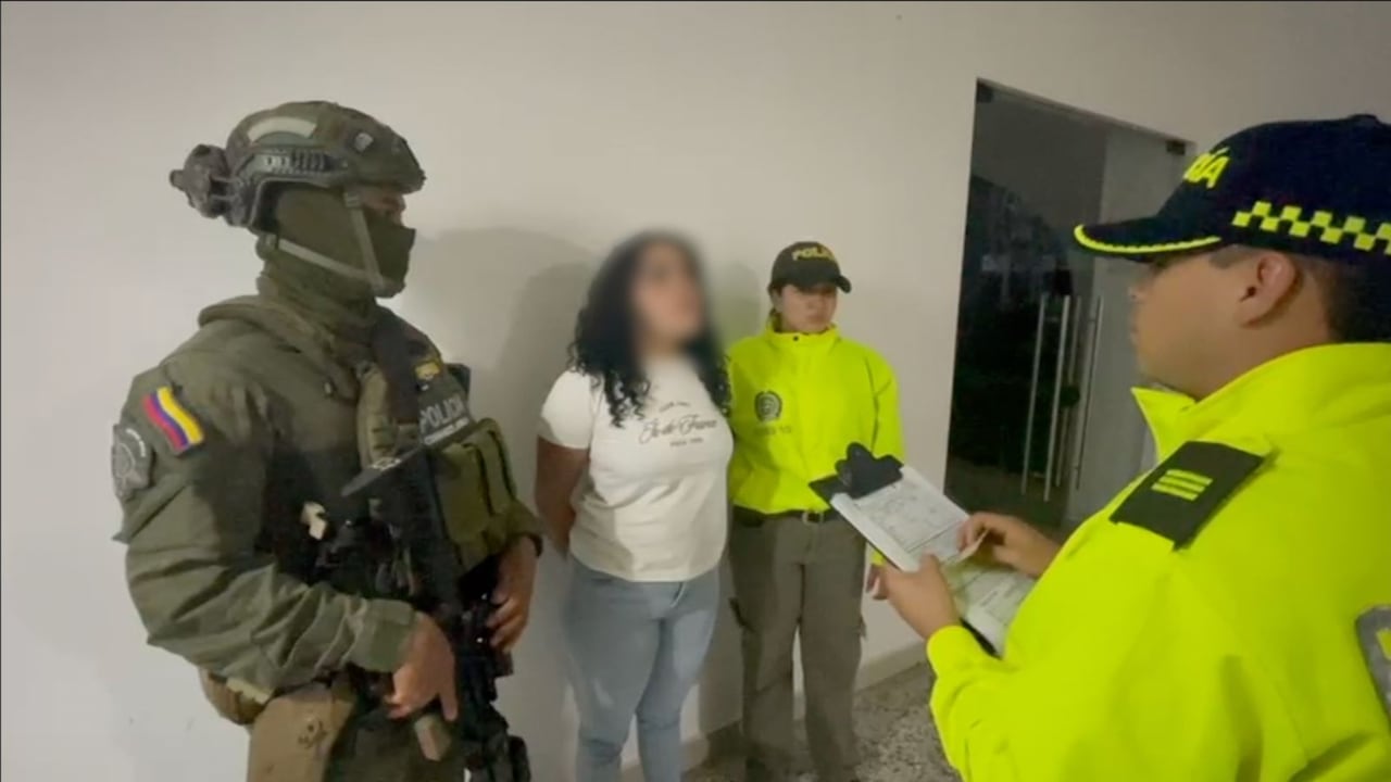 Momento de la captura de alias La Tía.